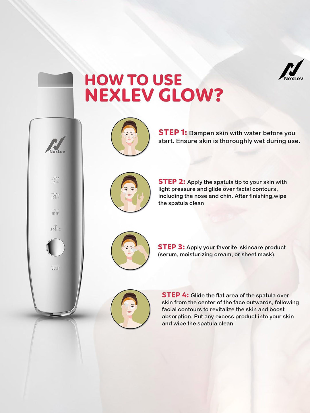 NexLev Cordless Skin Scrubber