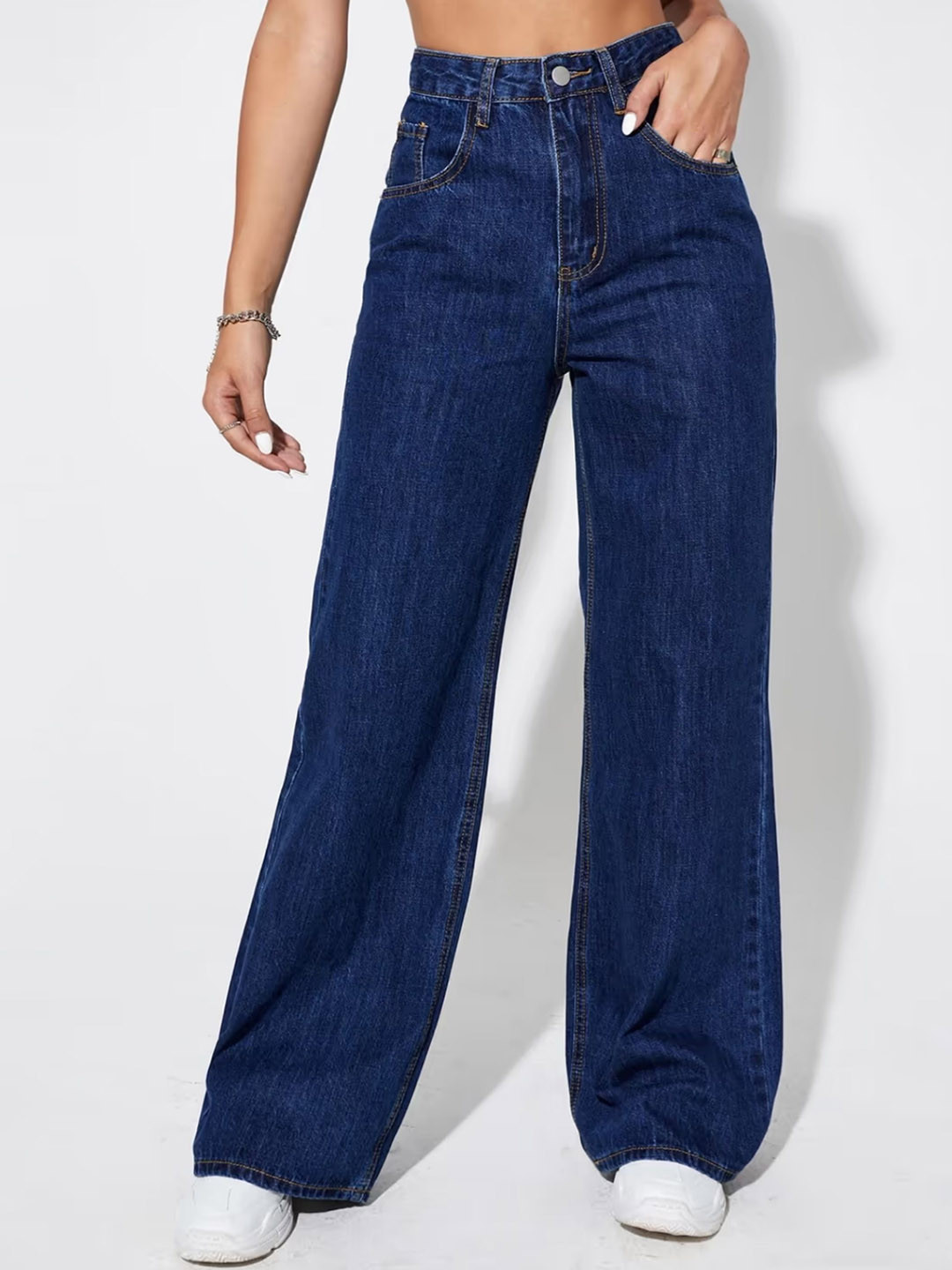 Z & G trends Women Wide Leg High-Rise Jeans