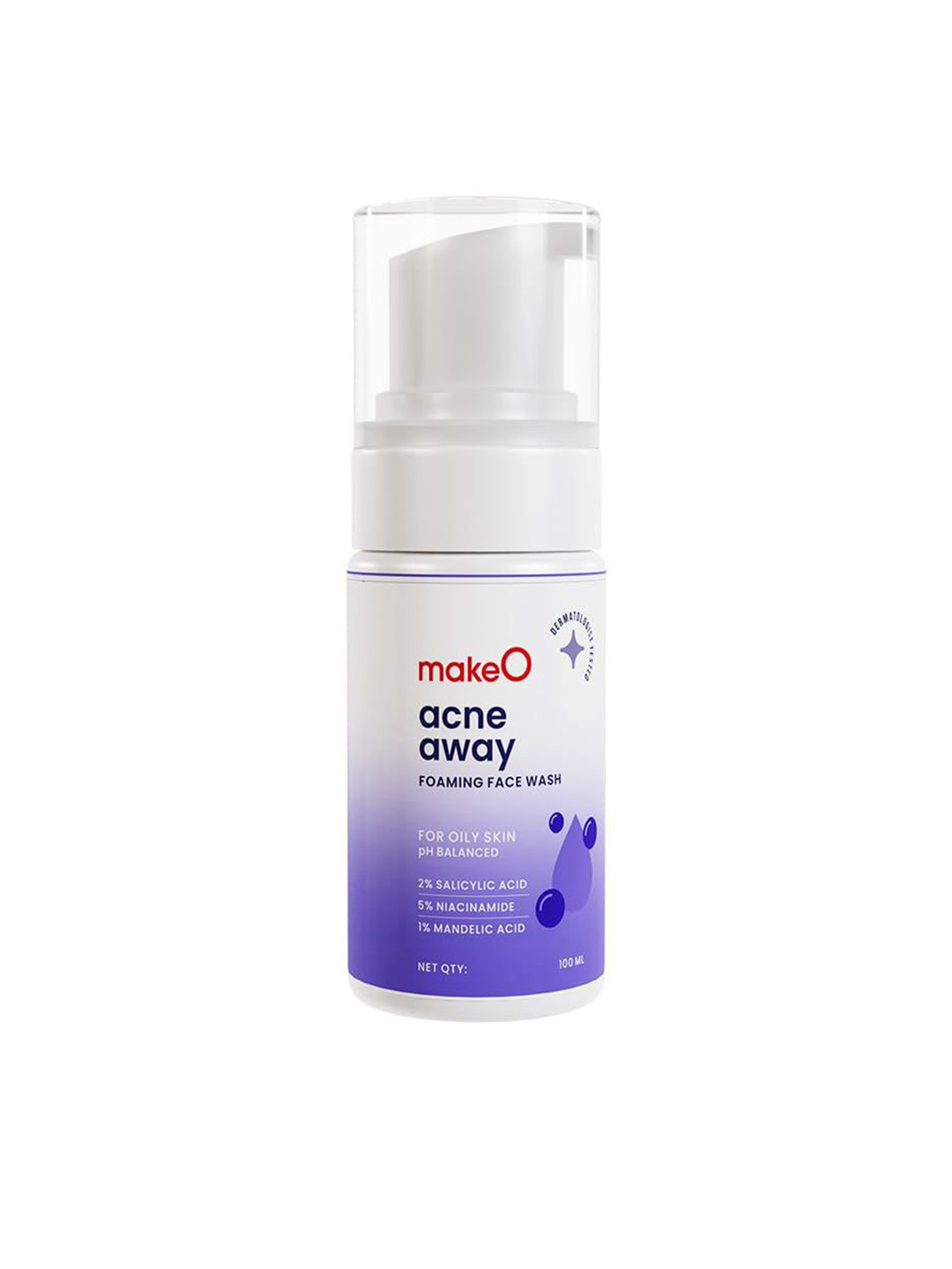 makeo Acne Away Foaming Face Wash With Salicylic Acid & Niacinamide - 100 ml