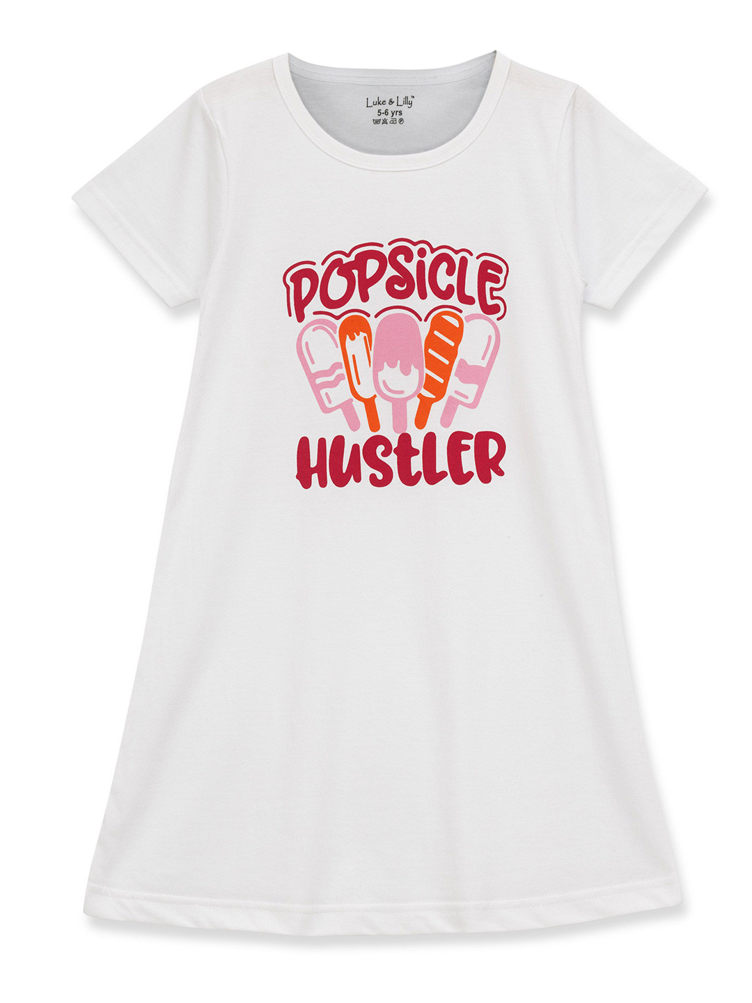 Luke & Lilly Girls Cotton Printed T-shirt Dress