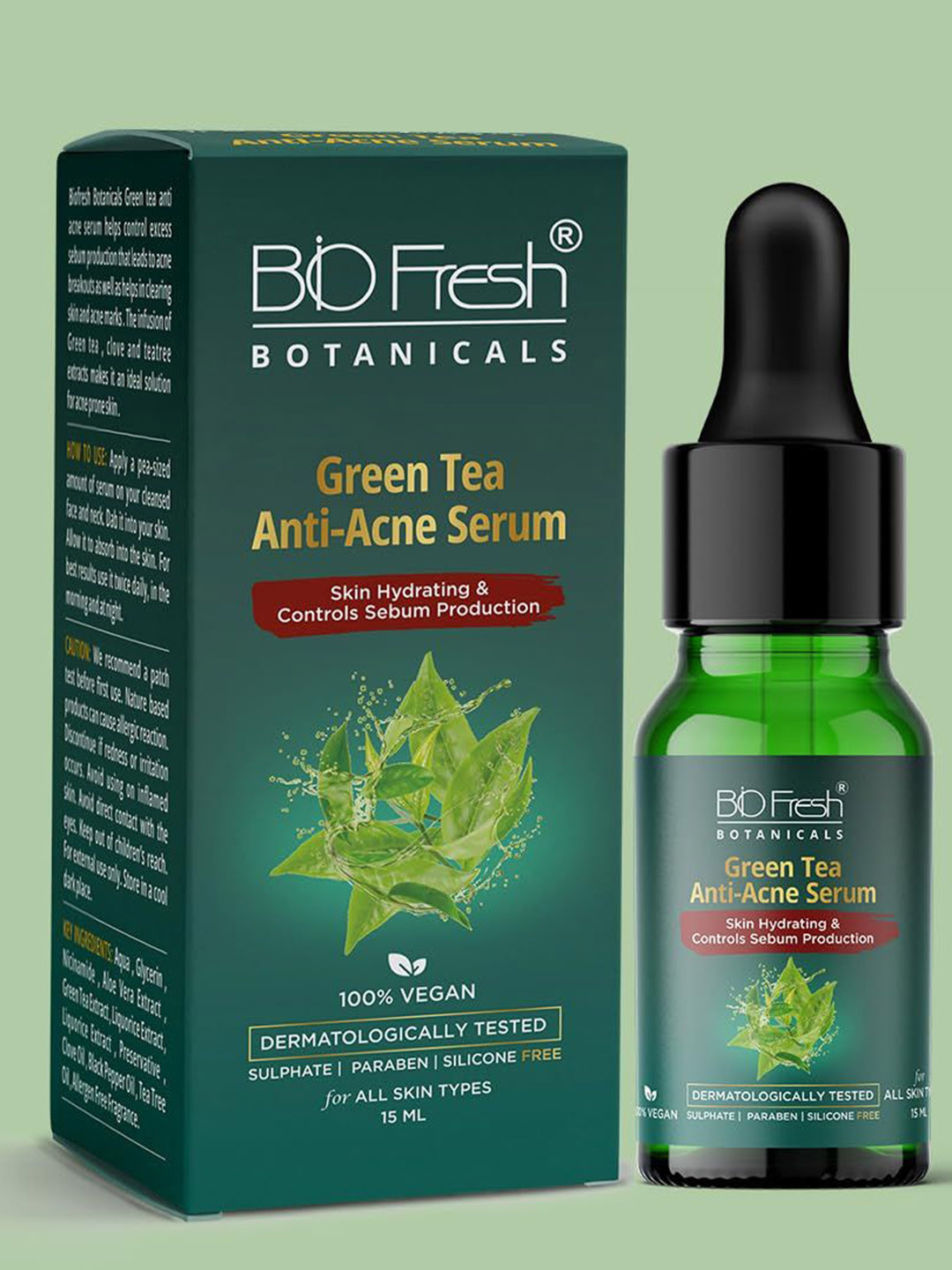 BIOFRESH Green Tea Anti Acne Serum For Hydration - 15 ml