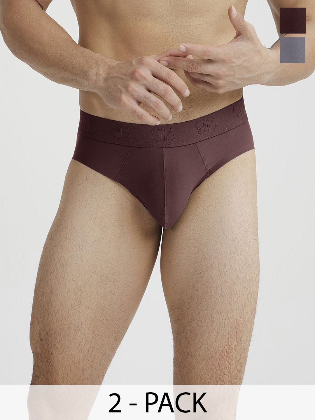 B'there Pack of 2 Seamless Microfiber Brief U006_DLC_DBY