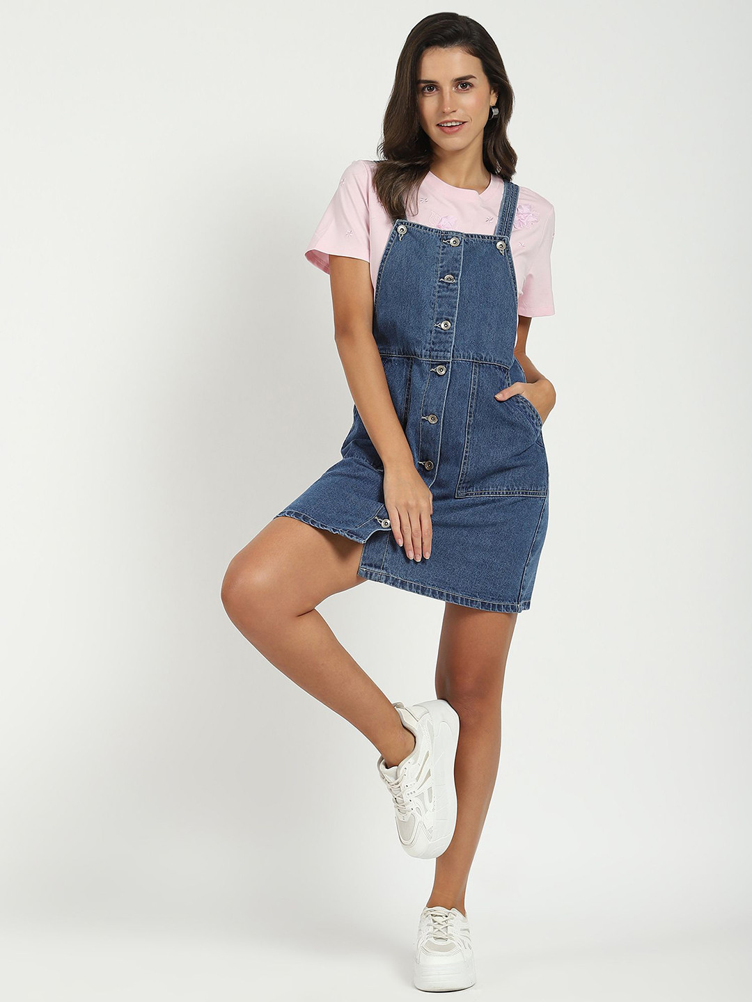 Global Republic Short Denim Dungarees