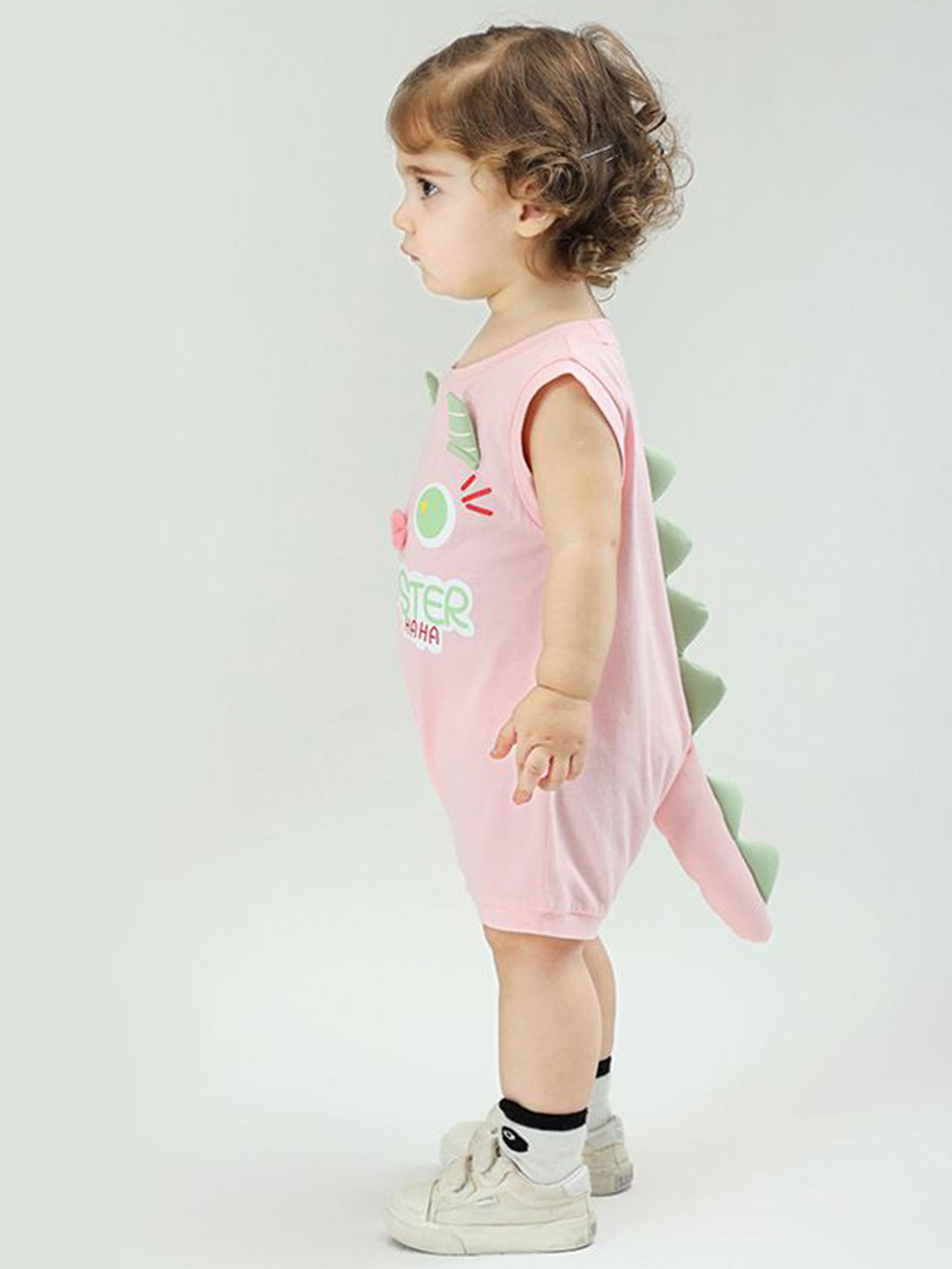 StyleCast x Revolte Infant Girls Printed Cotton Rompers With Socks