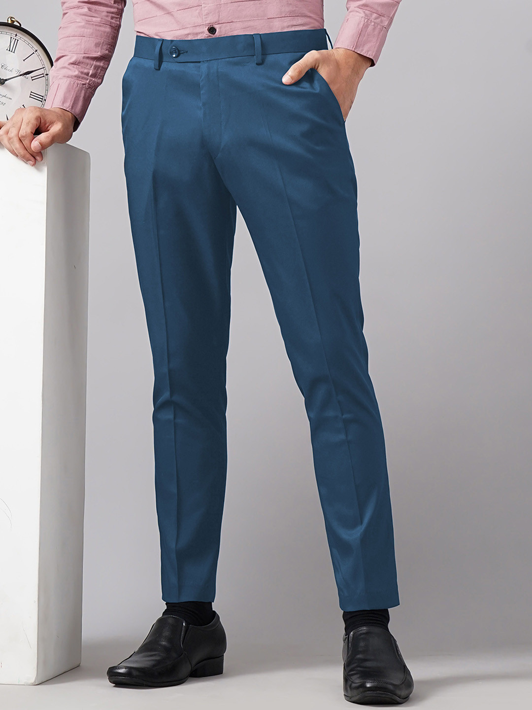 MANCREW Men Regular Fit Tailored Trousers