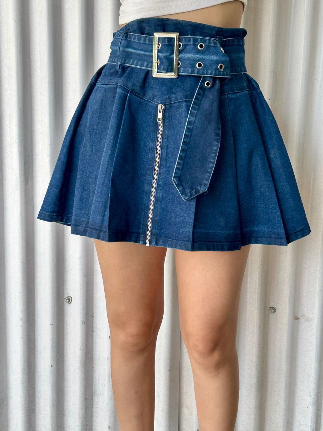 DL Street Denim Above Knee Skort