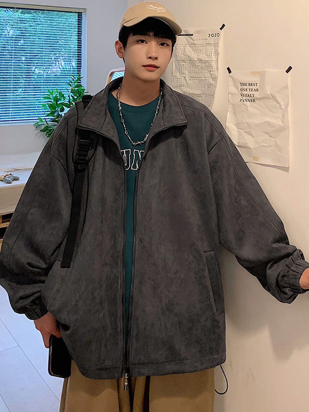 StyleCast x Revolte Men Outdoor Stand Collar Tailored Jacket