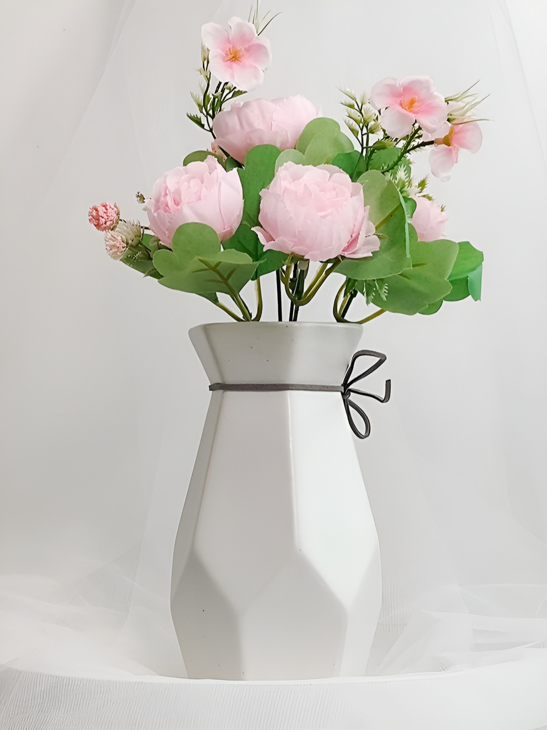 Art Street White Origami Ceramic Flower Vase
