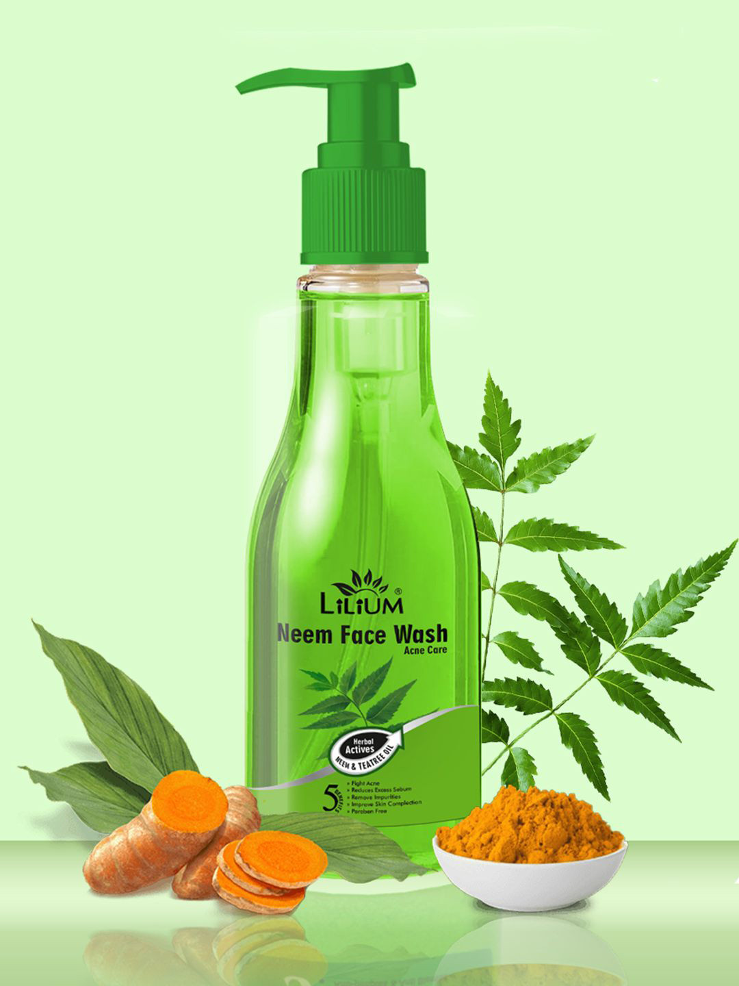 Lilium Neem Face Wash With Vitamin E & Turmeric - 500 ml