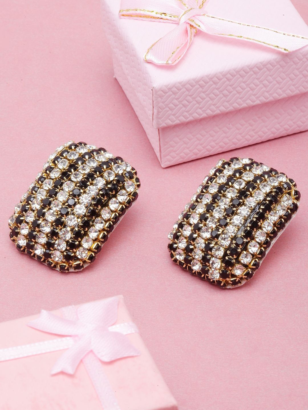 KPOP Gold-Plated Contemporary Rhinestone Stud Earrings