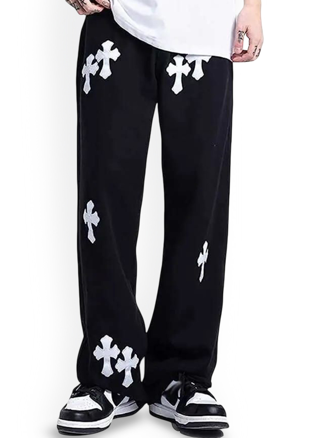 STYLEVERSE Men Printed Straight Fit Pure Cotton Track Pant