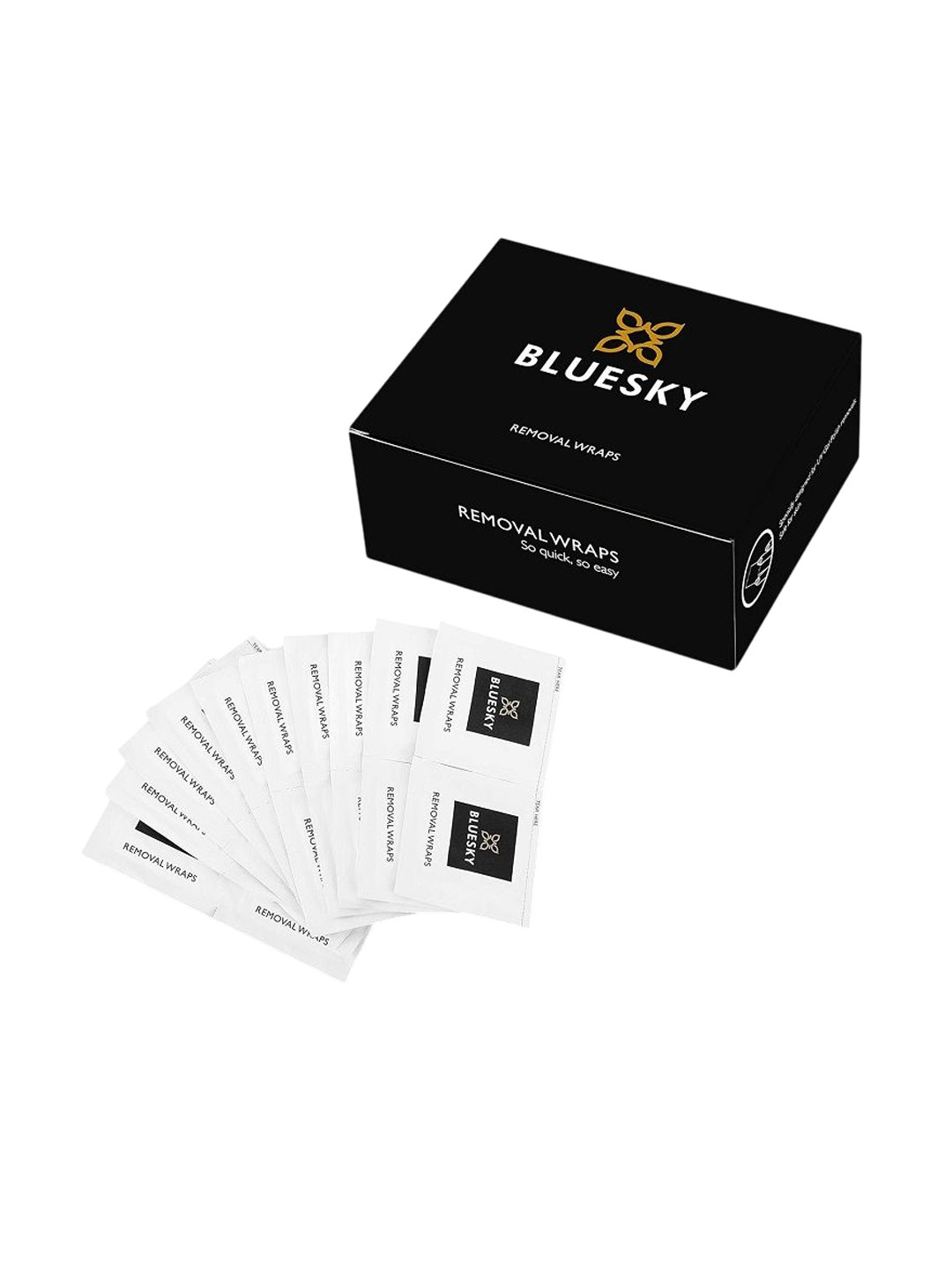 BLUESKY Pre Soaked Acetone Gel Polish Remover Wraps - 200 Pieces