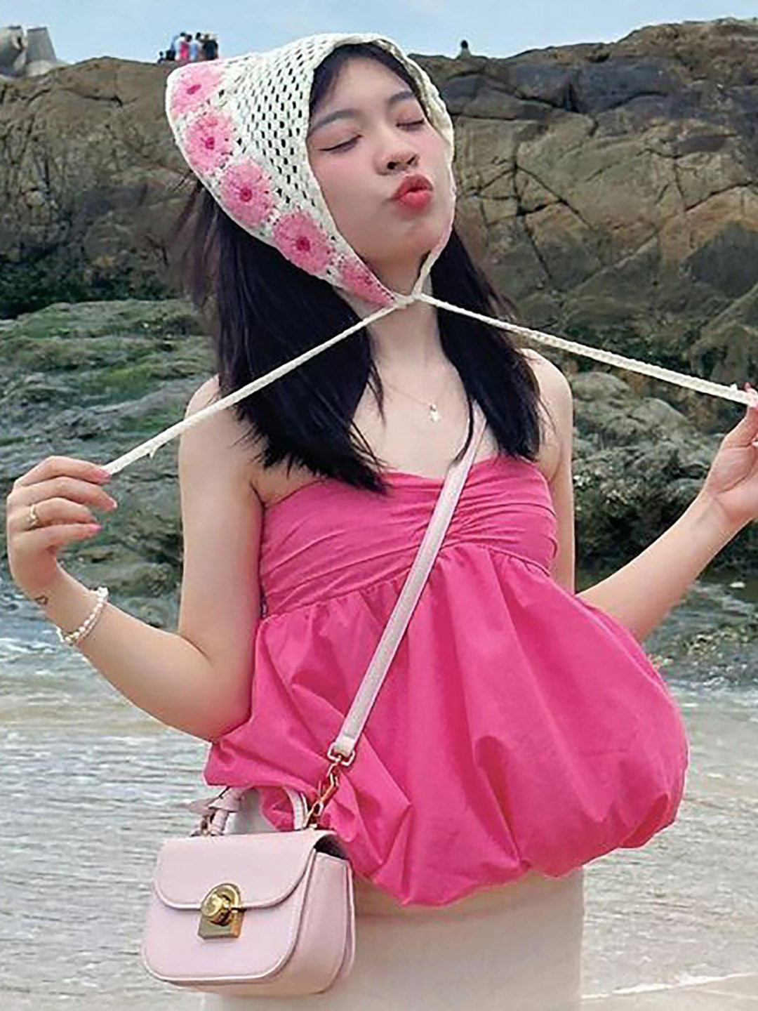 StyleCast x Revolte Women Fuchsia Strapless Top - Casual