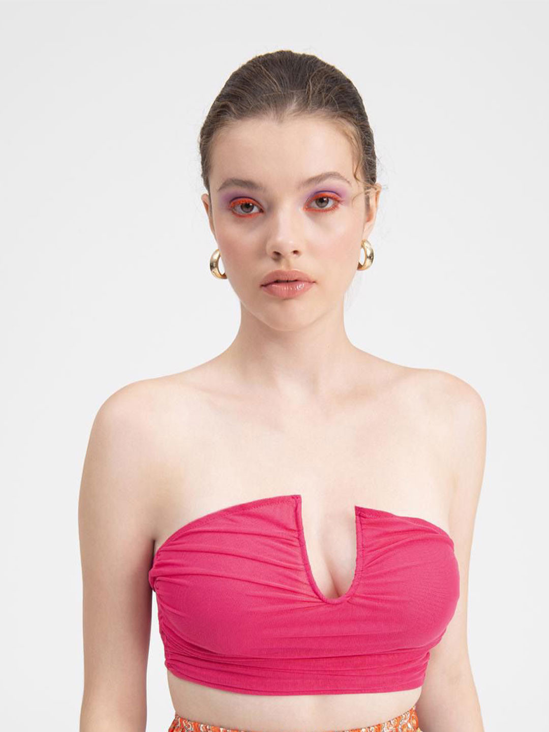 Zwankee Women 1 Solid Tube Crop Top