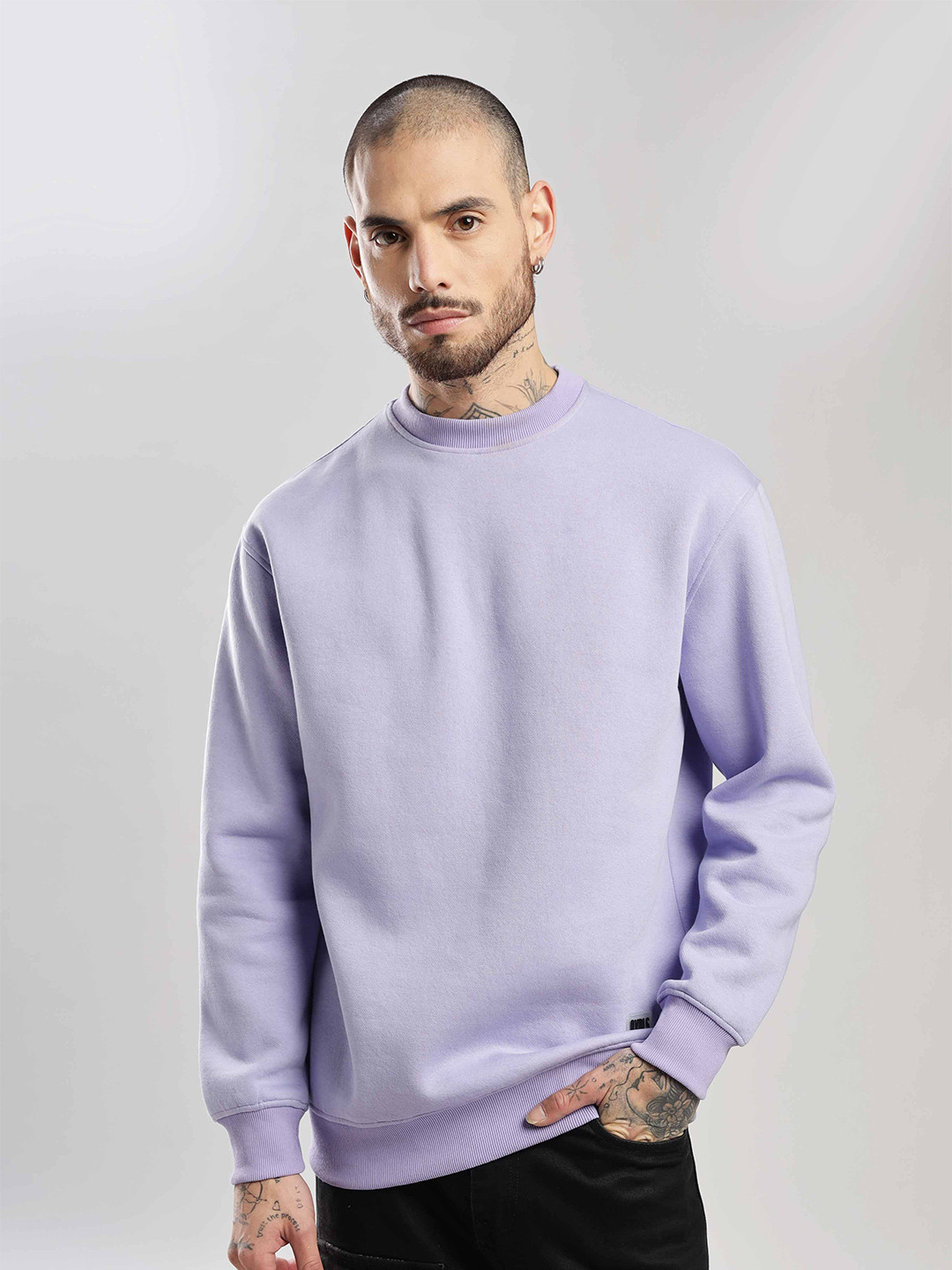 Overlays Men Iris Lavender Oversized Sweatshirt