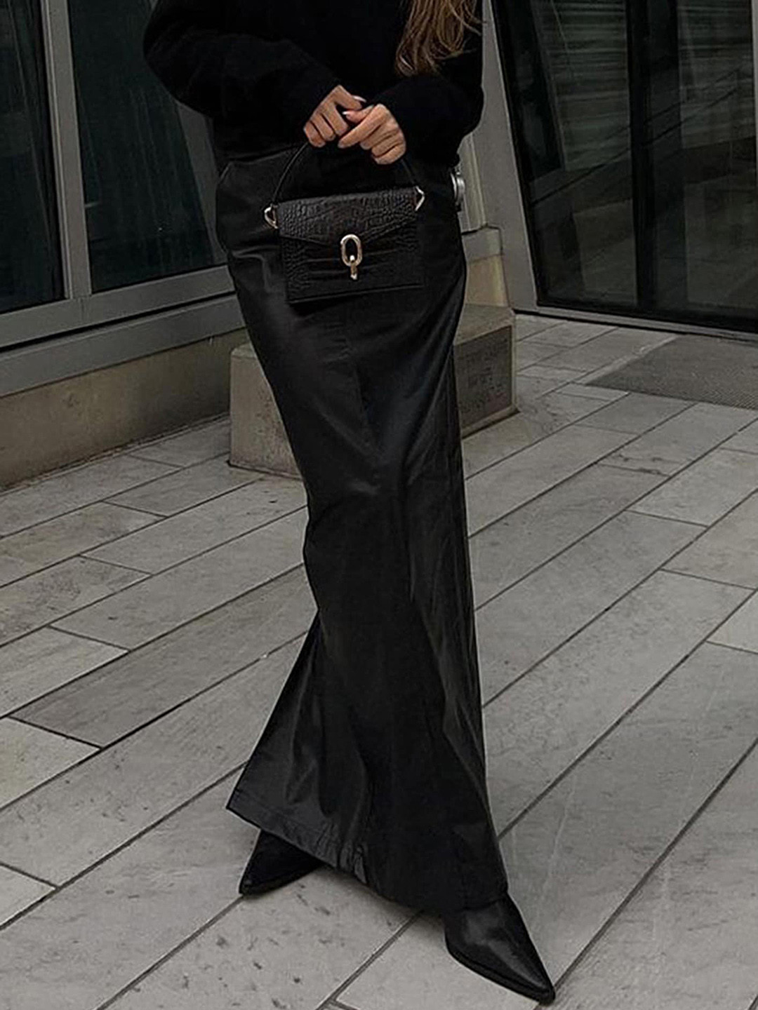 LULU & SKY Zip-Up Straight Skirt