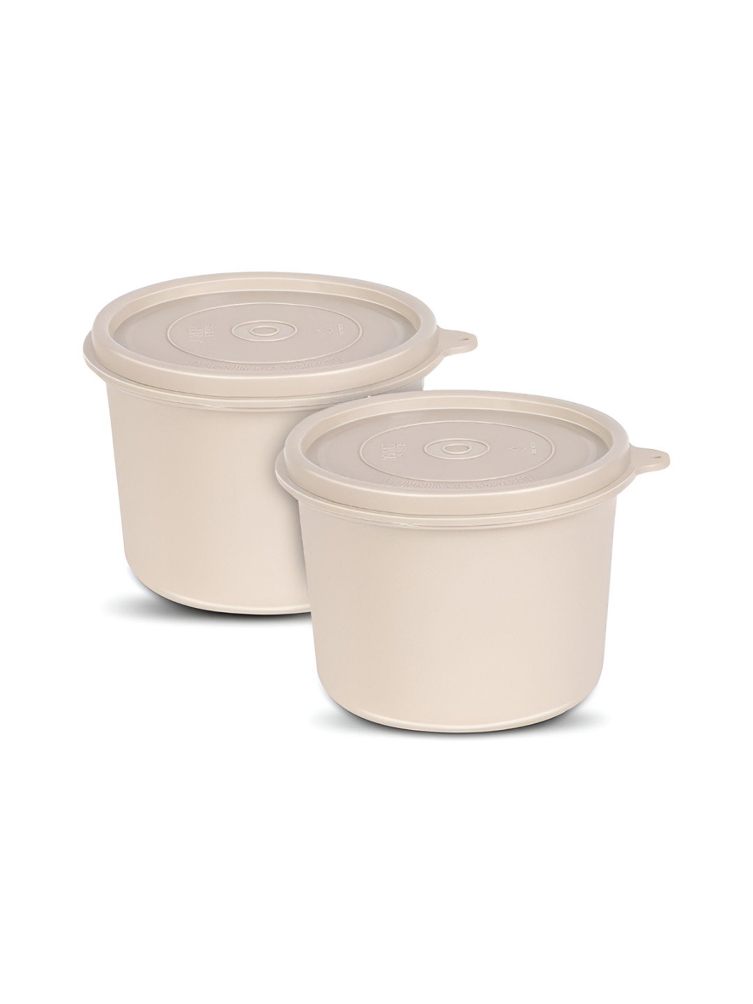 Jaypee Plus Ultima Mealmax Beige Plastic Easy To Clean 2 Piece Flip Top Canister-570ml