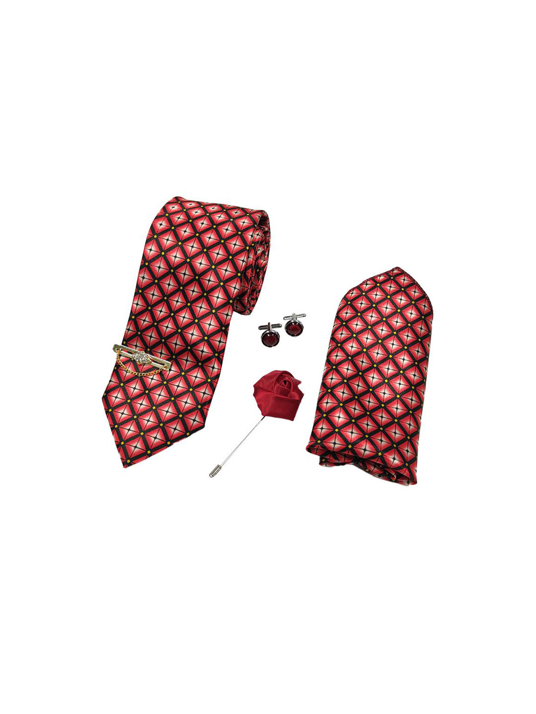 RARE COMBEE GROUP Men Necktie With Pocket Square Accessory Gift Set