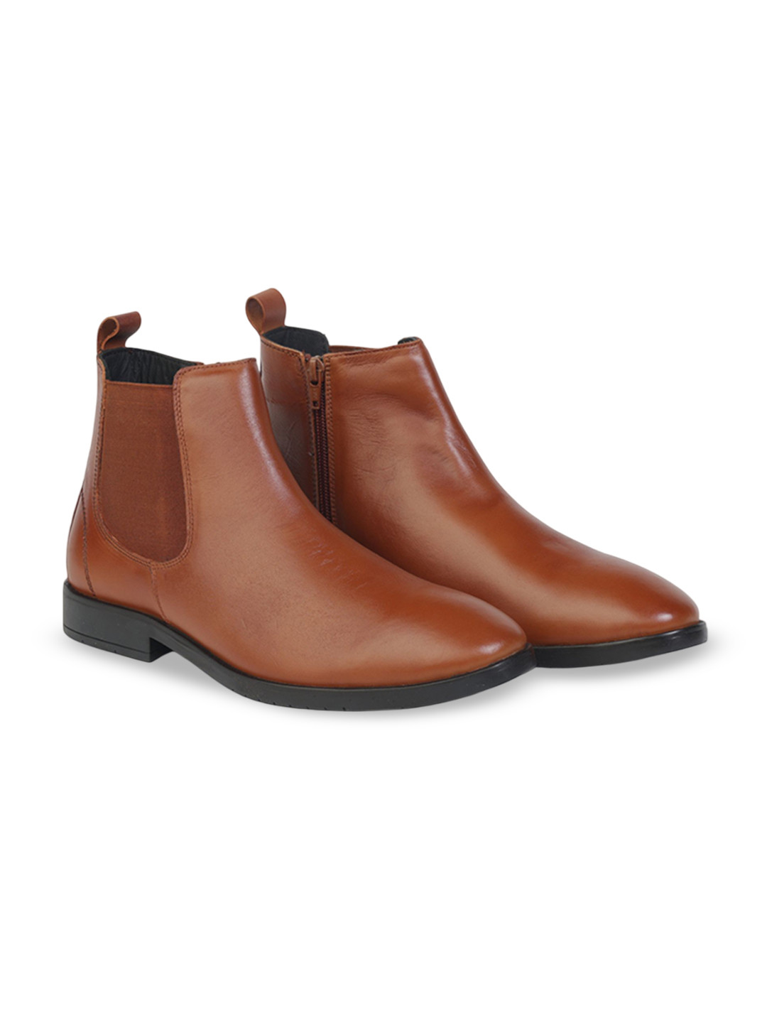 Quadro Men Leather Slip On Ankle Length Boots
