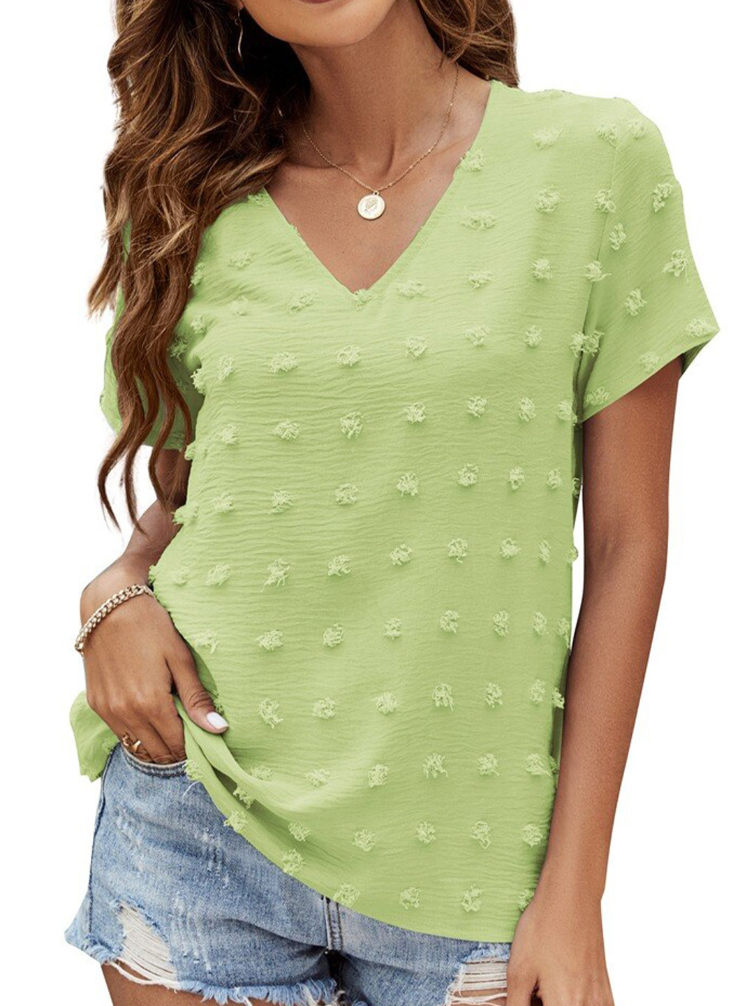 StyleCast Green Extended Sleeves Top