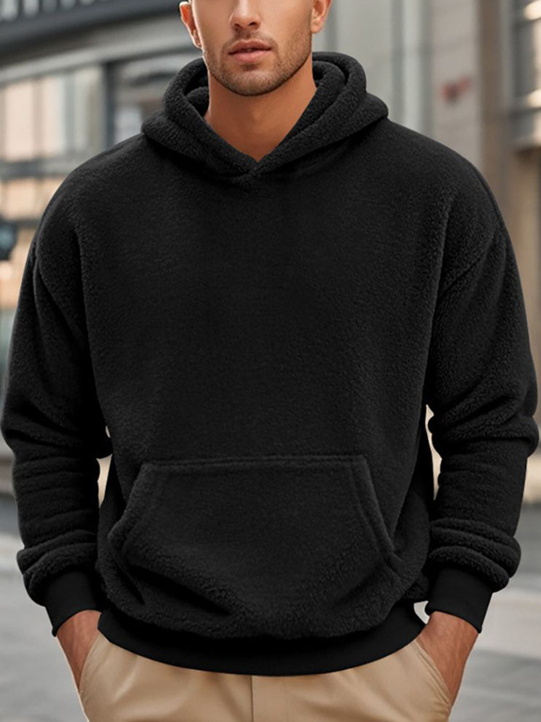 StyleCast x Revolte Mens Polyester Hooded Solid Sweatshirt