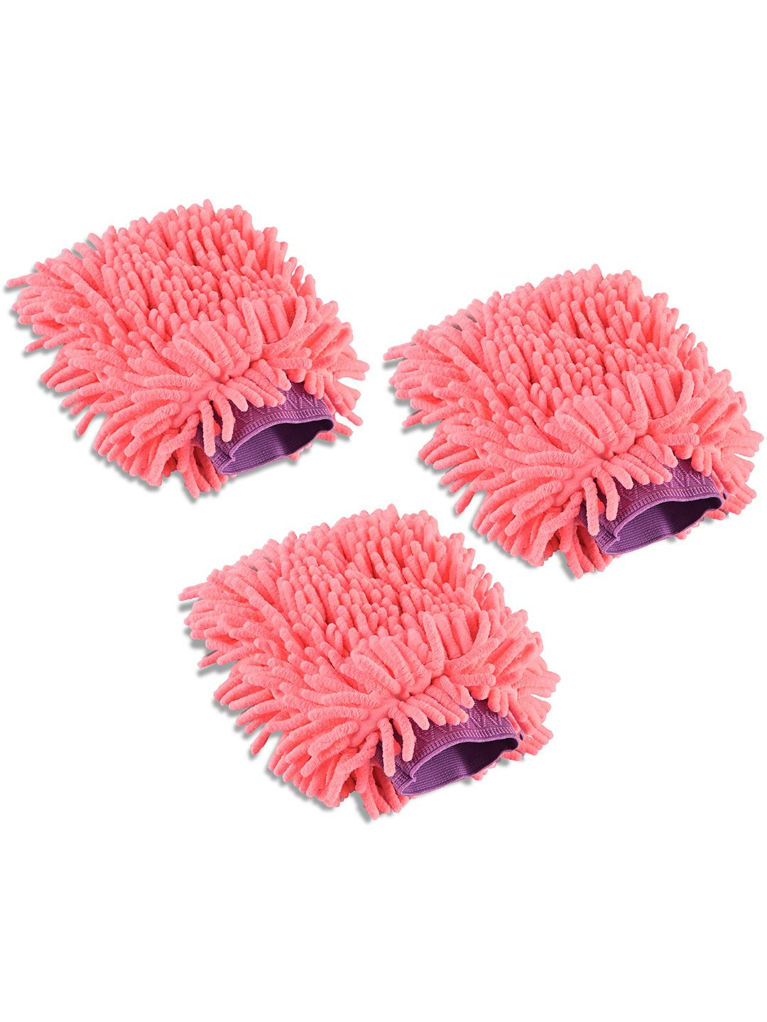 Kuber Industries 3-pcs Pink 100 GSM  Cleaning Gloves