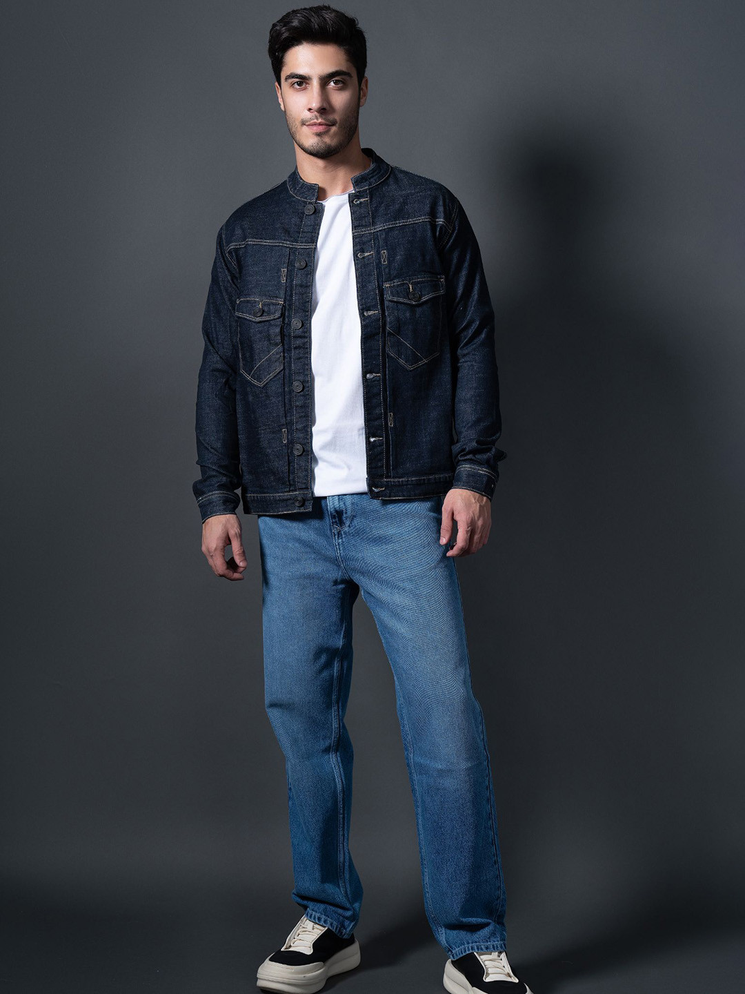 nostrum Washed Cotton Denim Jacket