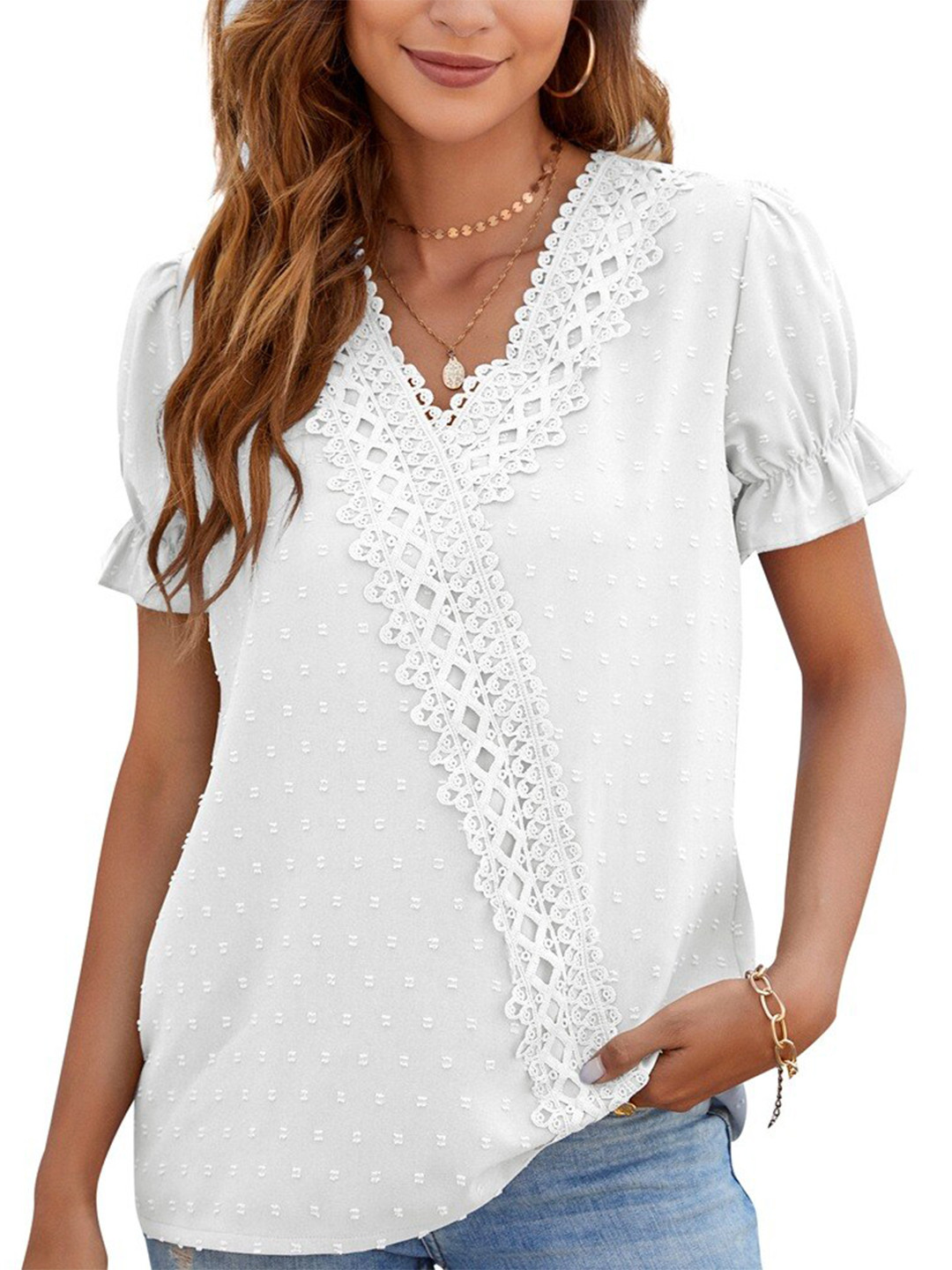 StyleCast White Styled Back Top