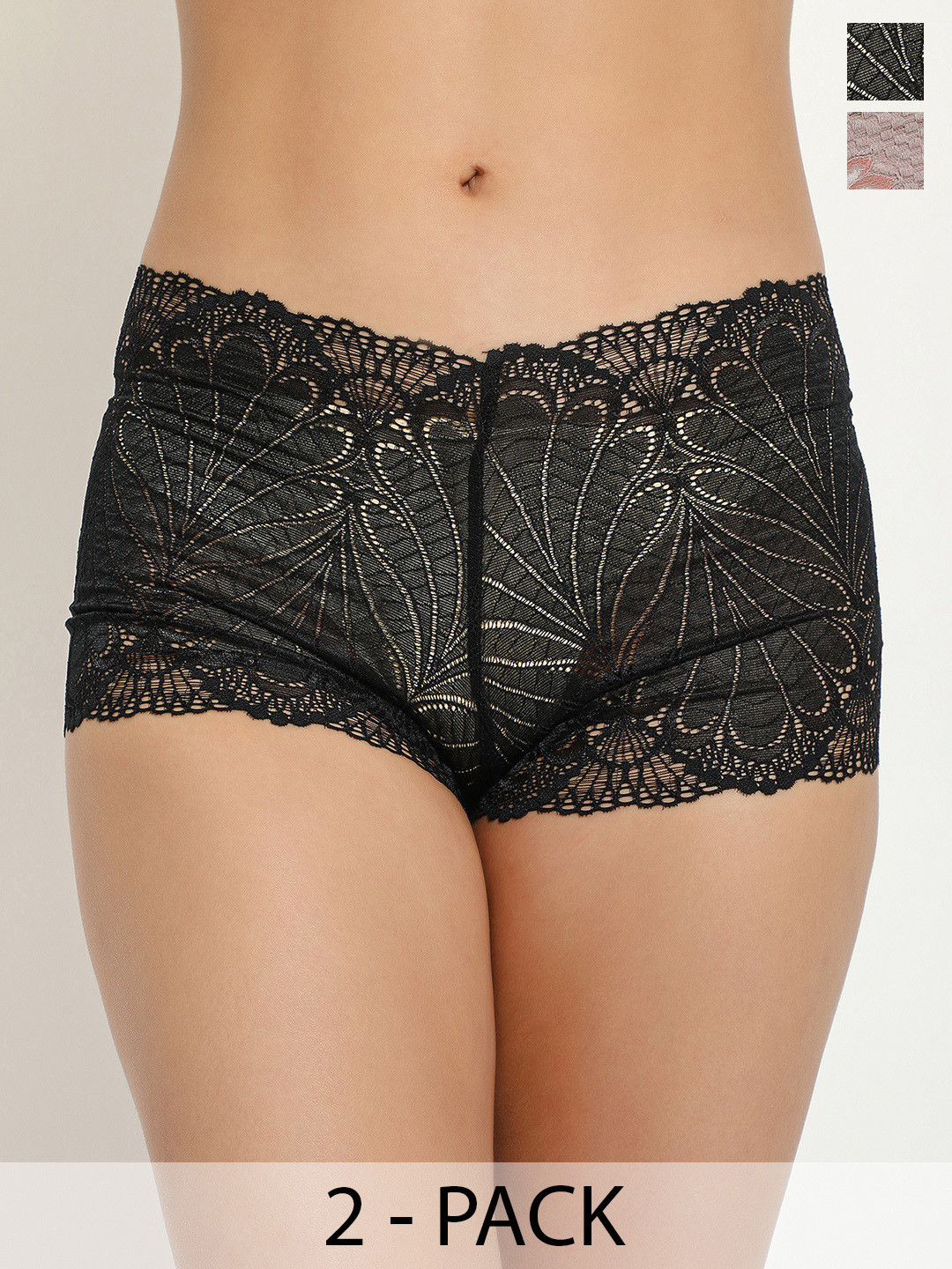 LULU & SKY Pack Of 2 Laced Boy Short Briefs