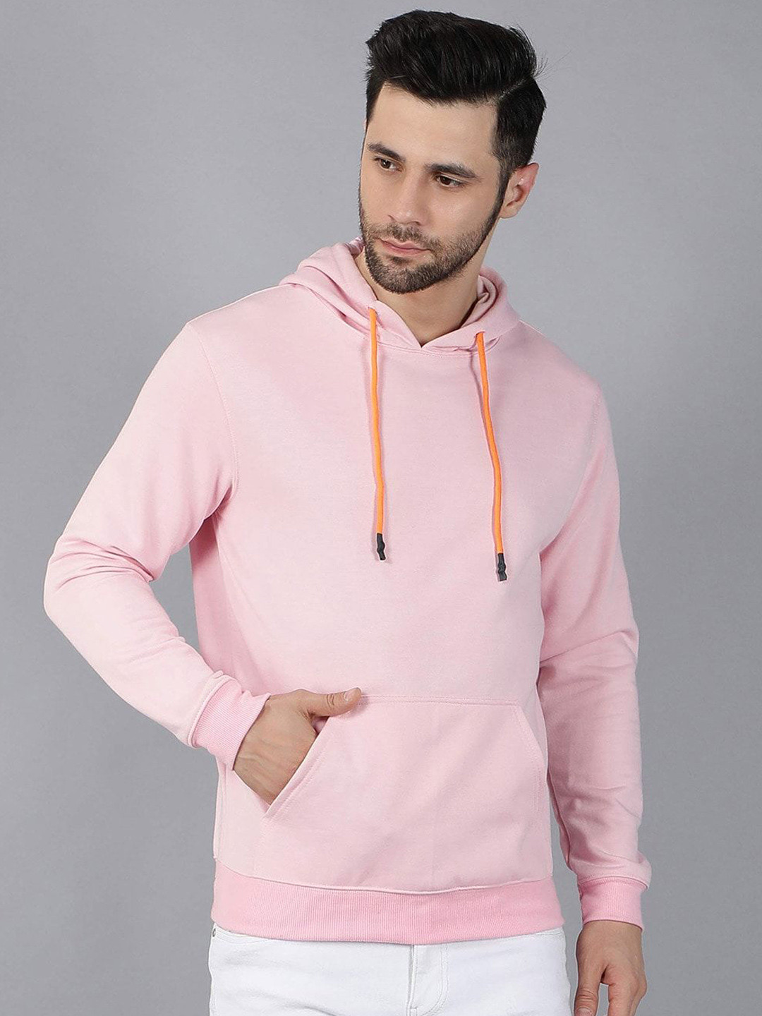Mast & Harbour Men Hooded Kangaroo Pocket Sweatshirt