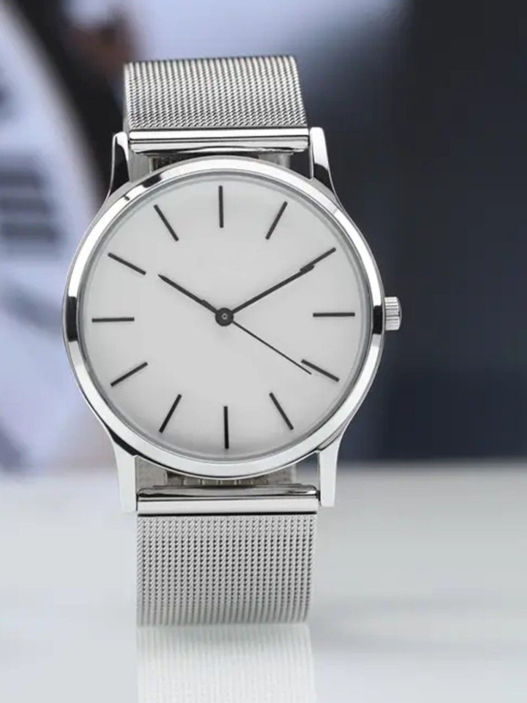 SZN Men Dial & Stainless Steel Straps Analogue Watch Slim watch metalSZN