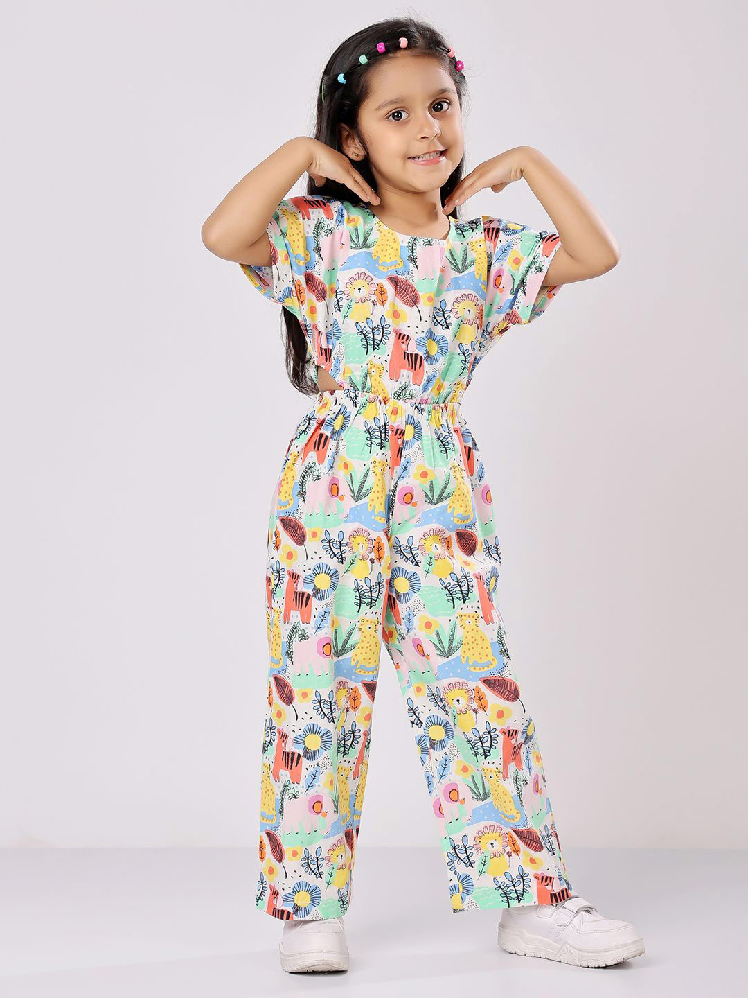 Piccolo Piglet Girls Printed Basic Jumpsuit