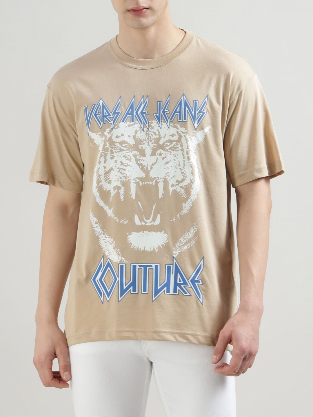 Versace Jeans Couture Graphic Printed Slim Fit Cotton T-shirt