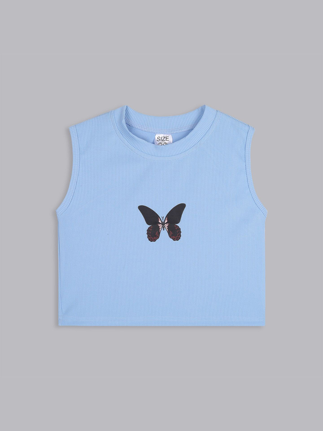 White World Girls Fitted Crop Top