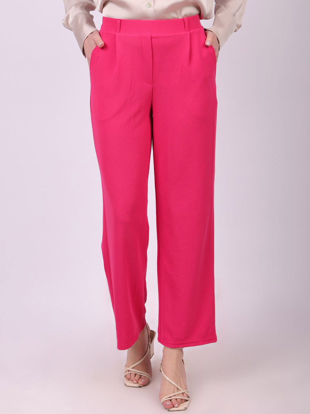MICHAEL KOVLIN High-Rise Casual Pants with Pockets