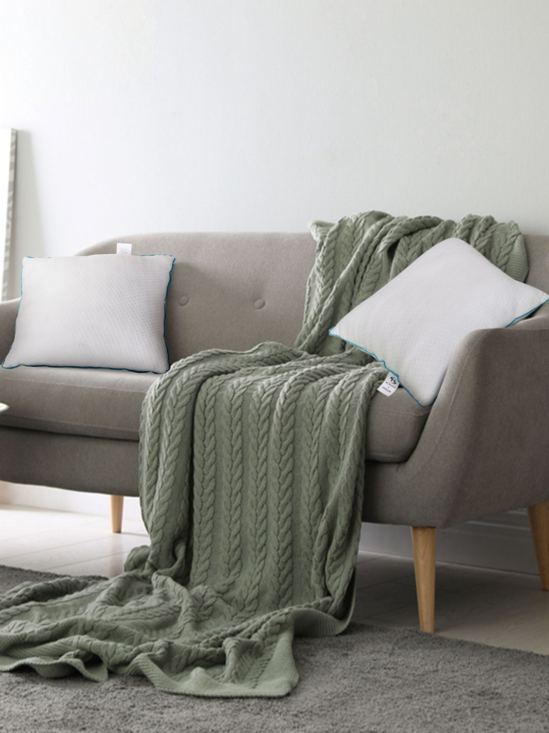 SH Creation and Handlooms White Square Pre-Filled Cushions