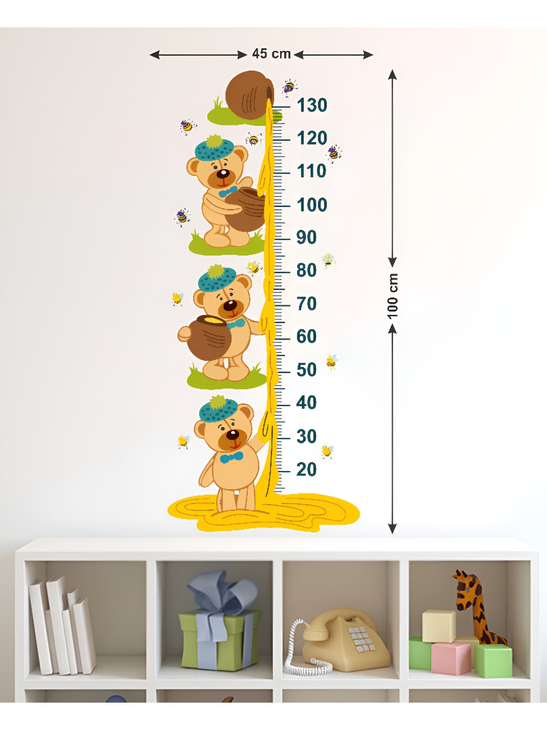LANSTICK Yellow & Brown Printed Self-Adhesive WallStickers