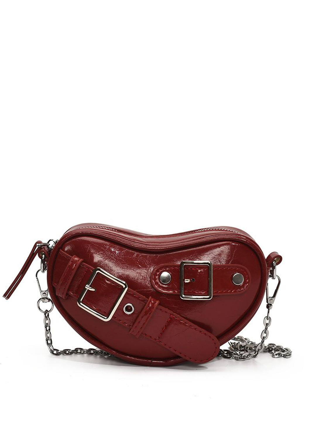 StyleCast x Revolte Women Textured Miniature Buckle Detail Sling Bag