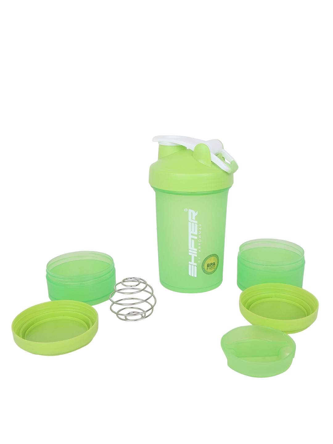 SHIFTER Dominator Green Solid Plastic Flip Top Shaker - 500ml
