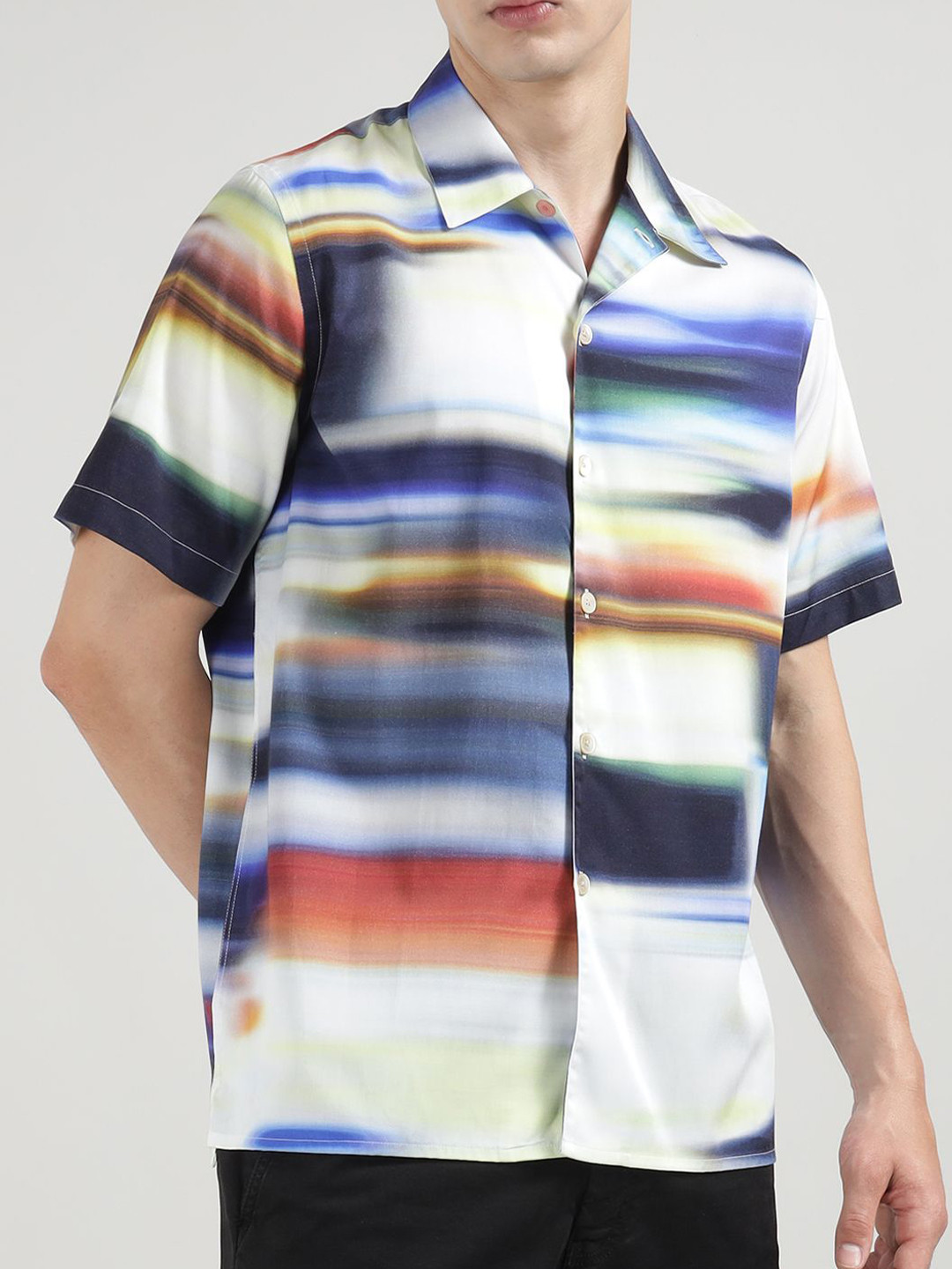 PS By Paul Smith Slim Fit Abstract Printed Casual Shirt