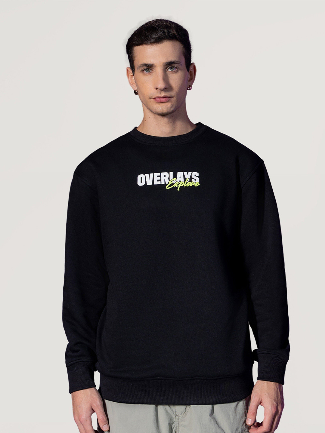 Overlays Men Explore Black Sweatshirt