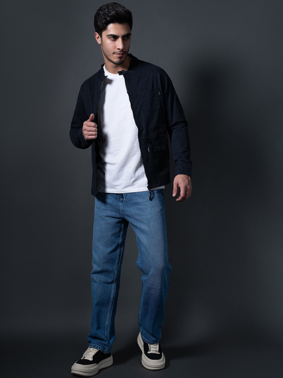 nostrum Men Benicio Solid Cotton Tailored Jacket