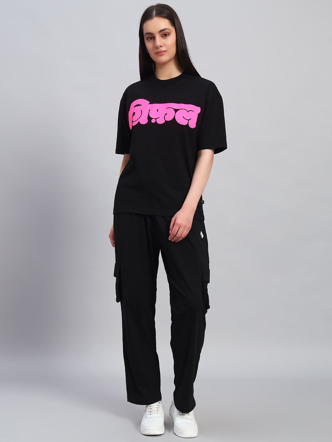 GRIFFEL Printed Oversized Pure Cotton Co-Ords