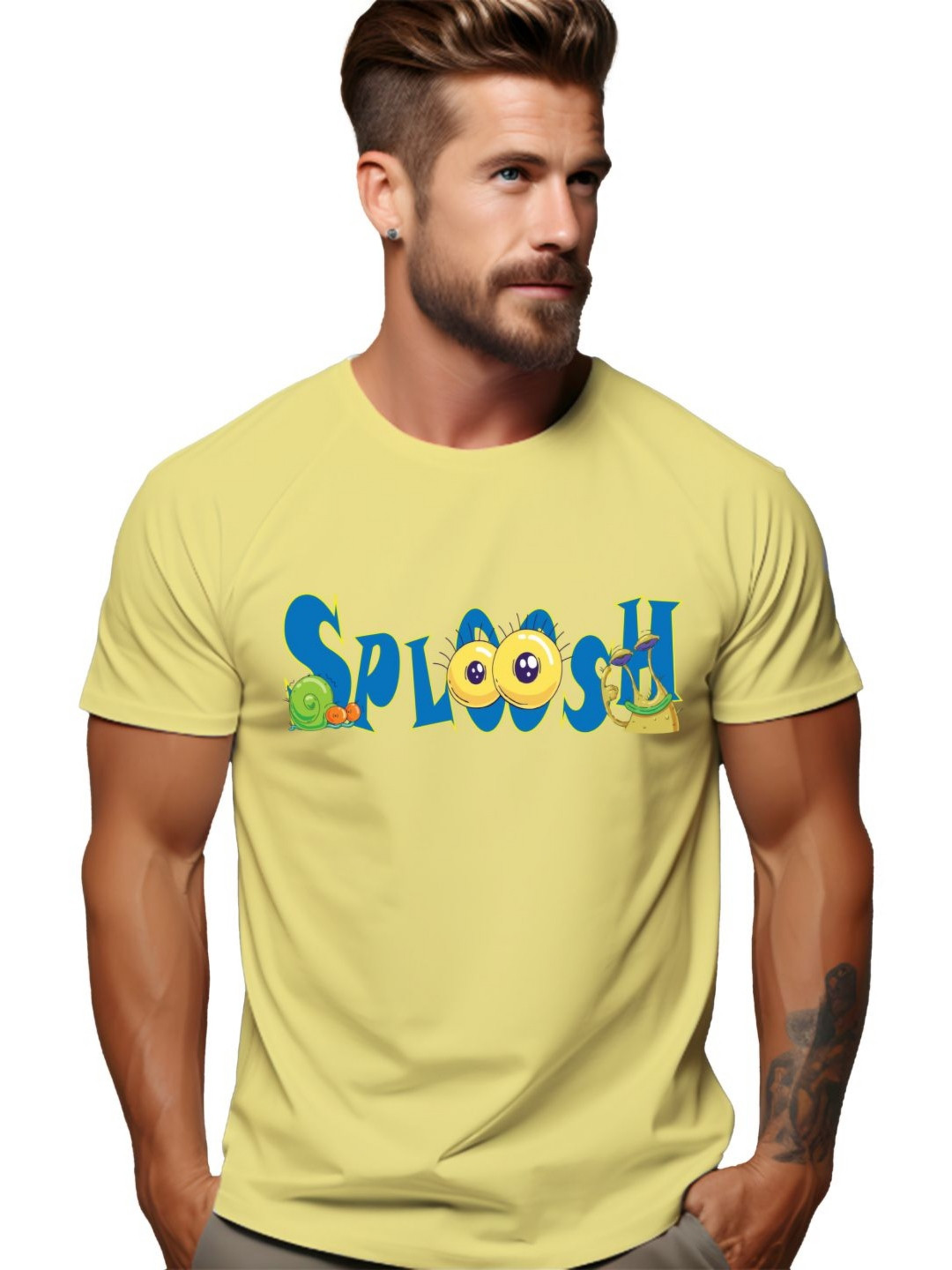SPLOOSH Snail Ride Sploosh Typography Printed Pure Cotton T-shirt