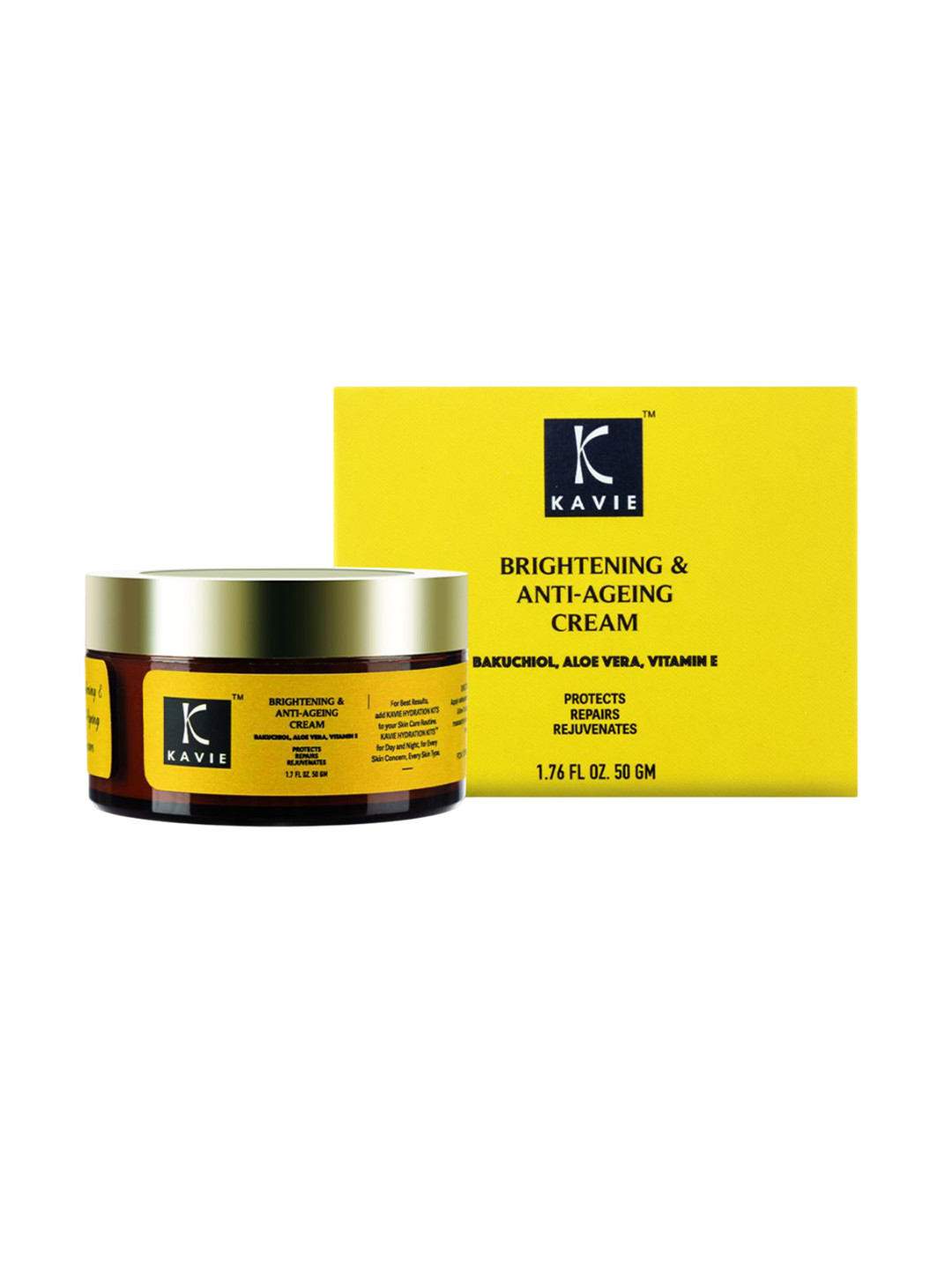 KAVIE Brightening & Anti-Aging Cream With Bakuchiol - 50 g