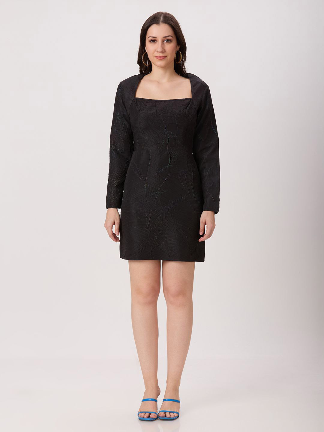 PEACH & PANDA Women Solid Sheath Mini Dress