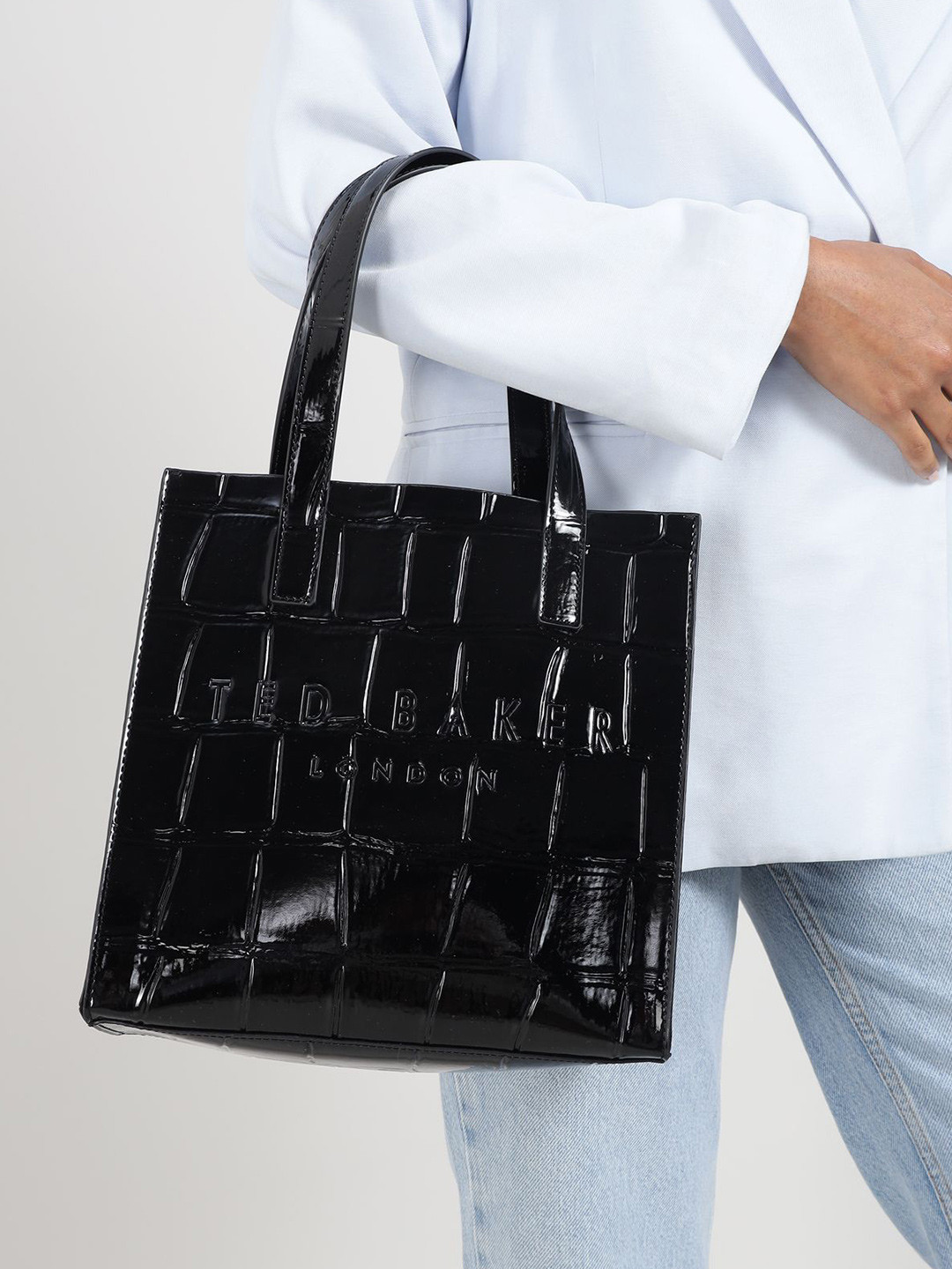 Ted Baker Textured Leather Oversized Shopper Handheld Bag