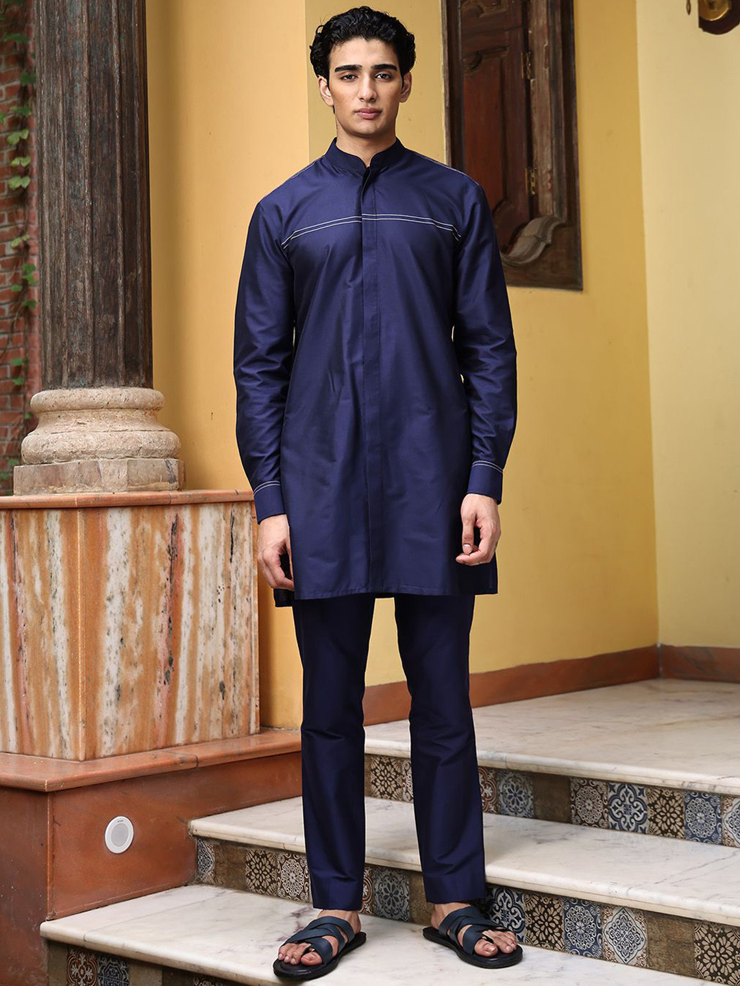 PATR Men Striped Kurta with Pyjama
