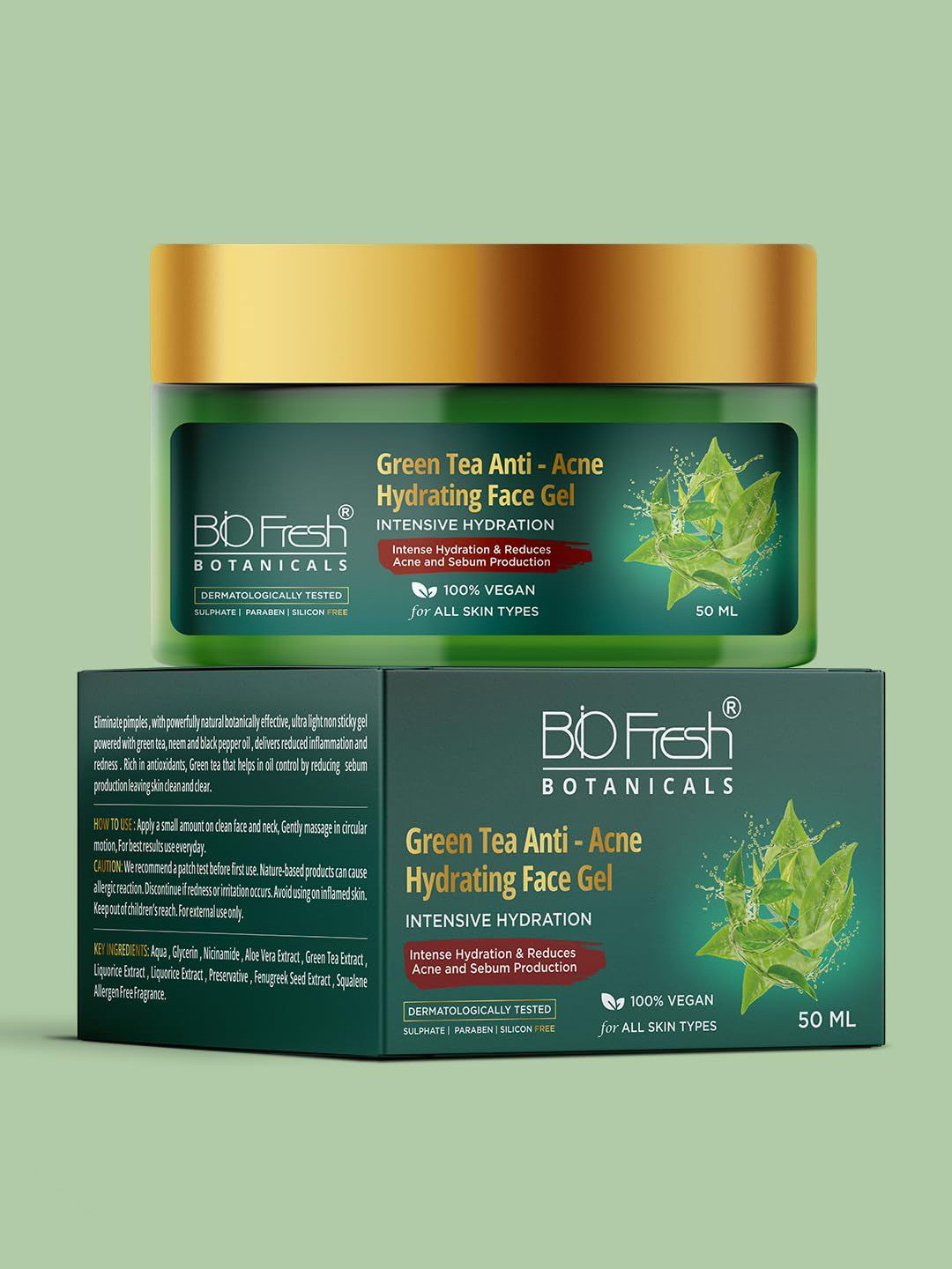 BIOFRESH Green Tea Anti Acne Hydrating Face Gel - 50 ml