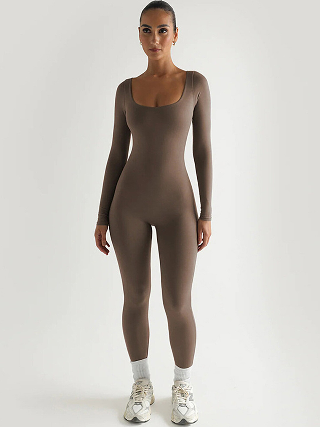 LULU & SKY Scoop Neck Basic Jumpsuit